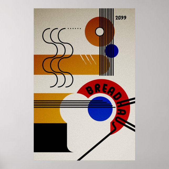 Breadhaus - Bauhaus Retro Vintage Parody Poster (Front)
