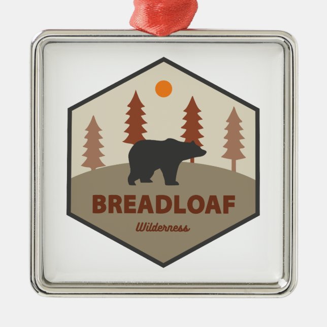 Breadloaf Wilderness Vermont Bear Metal Ornament (Front)