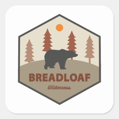 Breadloaf Wilderness Vermont Bear Square Sticker