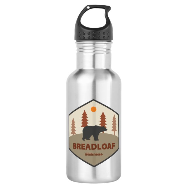 Breadloaf Wilderness Vermont Bear Stainless Steel Water Bottle (Front)
