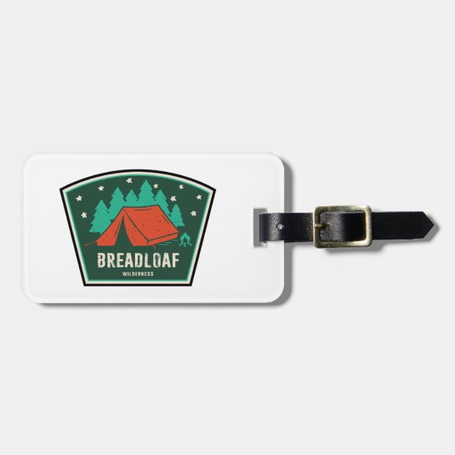 Breadloaf Wilderness Vermont Camping Luggage Tag (Front Horizontal)