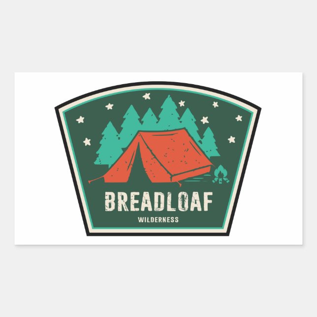 Breadloaf Wilderness Vermont Camping Rectangular Sticker (Front)