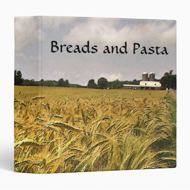 Breads and Pasta Recipes 3 Ring Binder (Front/Spine)
