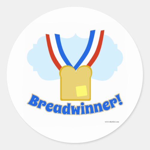 Breadwinner Medal Classic Round Sticker