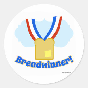 Breadwinner Medal Classic Round Sticker