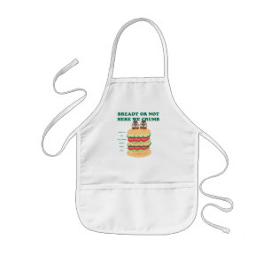 Bready or Not Here We Crumb Kids' Apron