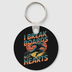 Break Boards Not Hearts Training Sparring Keychain