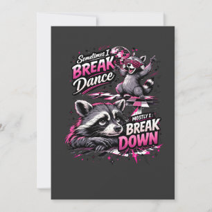 Break dance, break down, disco fun invitation