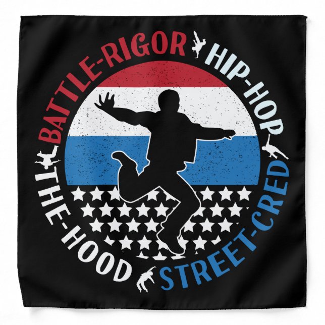 Break Dance Breakdancing Hip-Hop Boy Bandana (Front)