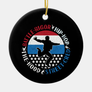 Break Dance Breakdancing Hip-Hop Boy Ceramic Ornament