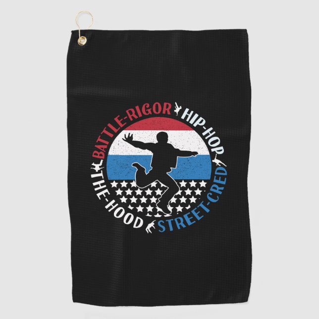 Break Dance Breakdancing Hip-Hop Boy Golf Towel (Front)