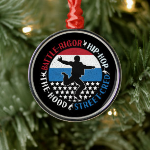 Break Dance Breakdancing Hip-Hop Boy Metal Ornament