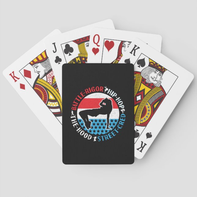 Break Dance Breakdancing Hip-Hop Dancer Girl Poker Cards (Back)