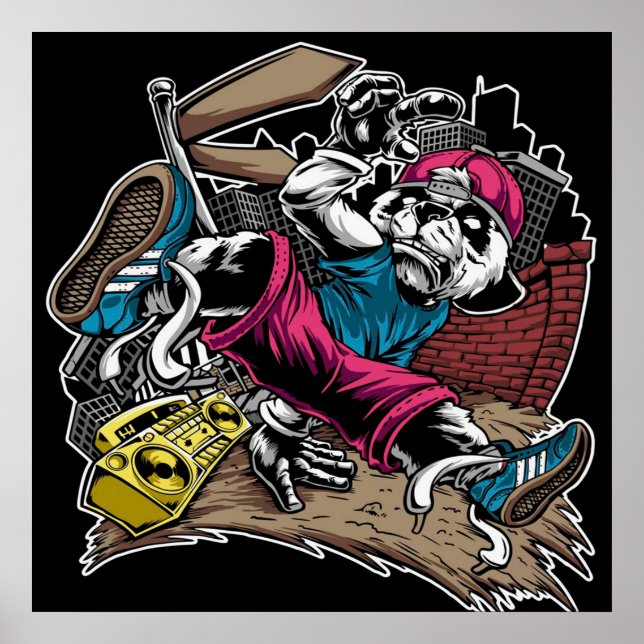 Break Dance | Cute Panda Lover Poster (Front)