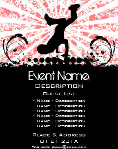 break dance event promotion flyer
