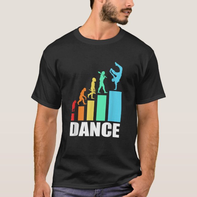 Break Dance Evolution Retro Breakdancing  T-Shirt (Front)