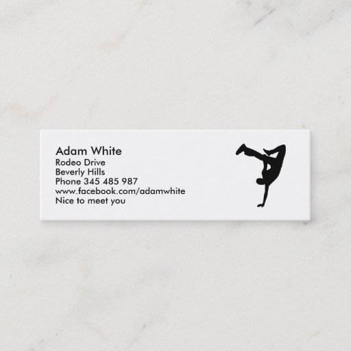 Customizable Break dance business card