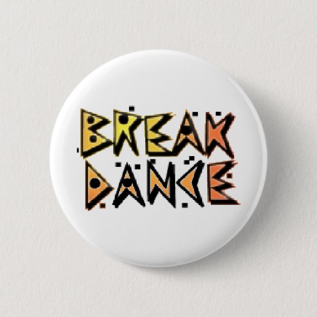 Break Dance Pinback Button (Front)