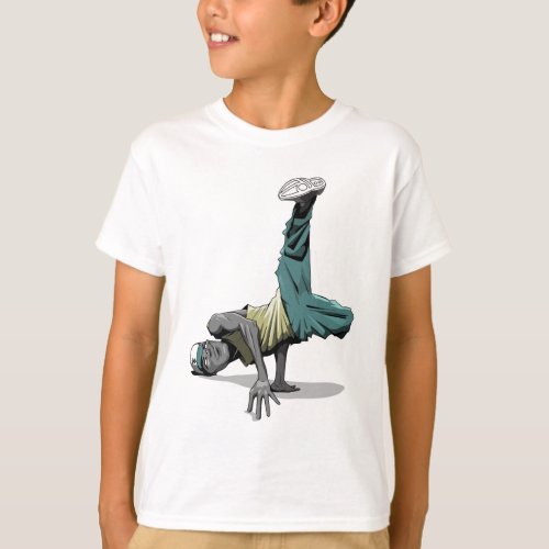 break dance pose 1 kids T_Shirt