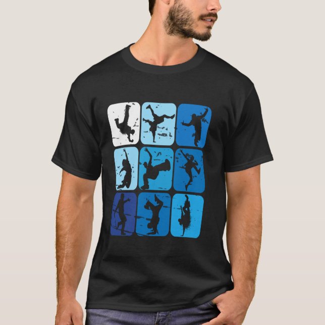 Break dance poses Hip Hop Retro Vintage Tee (Front)