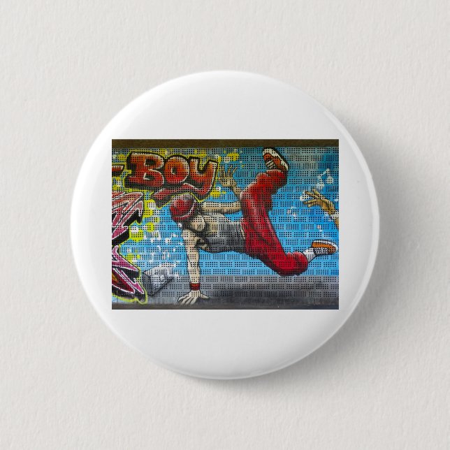 Break dancer graffiti ! button (Front)