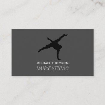 Break Dancer Silhouette  Dancing Instructor Business Card by TheBusinessCardStore at Zazzle