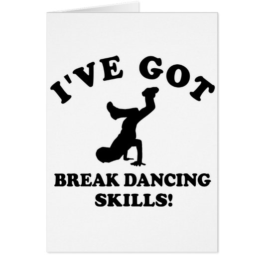 Break dancing designs cards (Front)