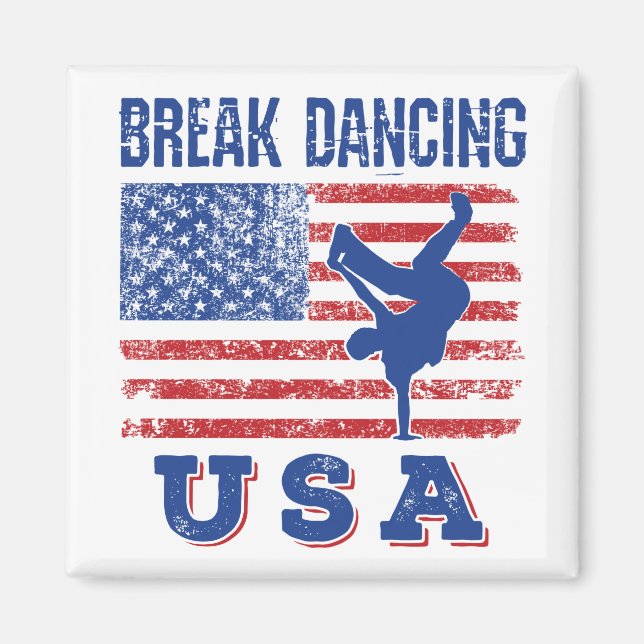 Break Dancing USA Magnet (Front)