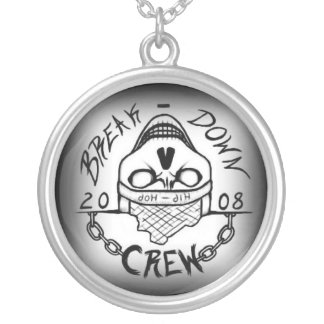 Break-Down Crew Medalion Silver Plated Necklace