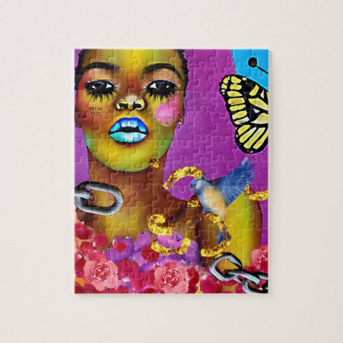 Break Free African American Woman Art Jigsaw Puzzle