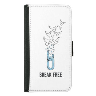 Break Free Inspirational Quote Design Samsung Galaxy S5 Wallet Case