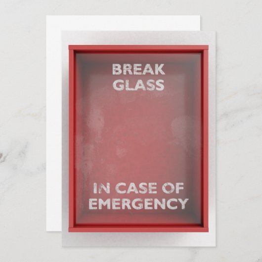 Break In Case Of Emergency Red Box (Front/Back)