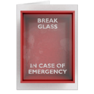 Break In Case Of Emergency Red Box Cards