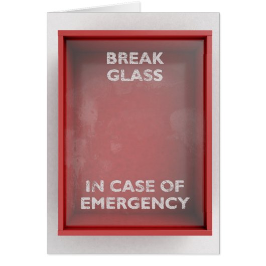 Break In Case Of Emergency Red Box Cards (Front)