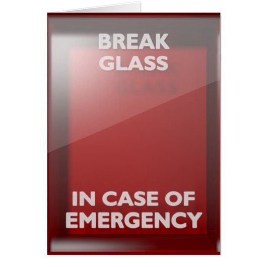 Break In Case Of Emergency Red Box Cards (Front)