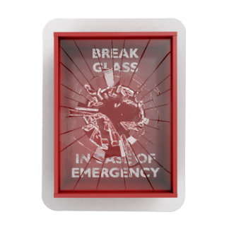 Break In Case Of Emergency Red Box Magnet