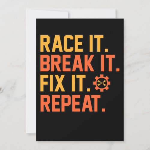 Break It Fix It Car Mechanic Auto Mechanics Work Thank You Card