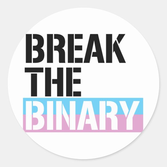 Break the Binary TShirt Classic Round Sticker