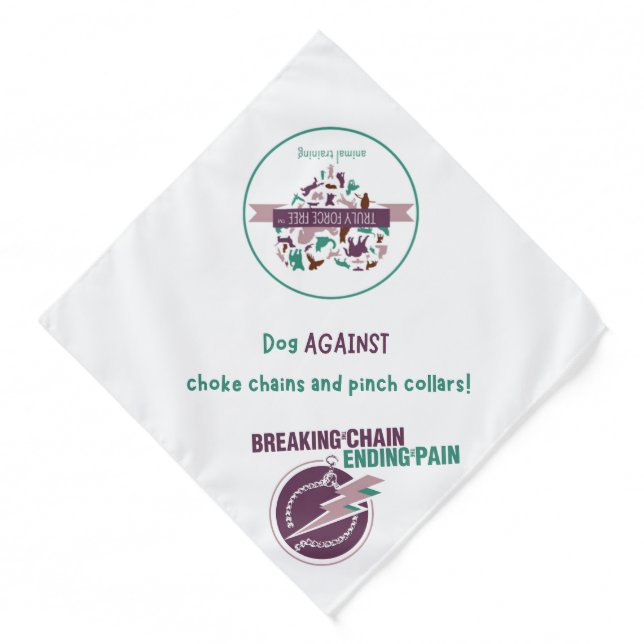 Break the Chain End the Pain Dog Bandana (Front)
