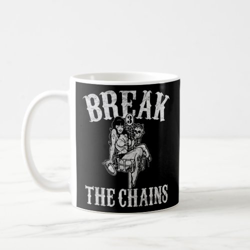 Break The Chains Disc Golf  Zombie Pinup Girl Rag Coffee Mug