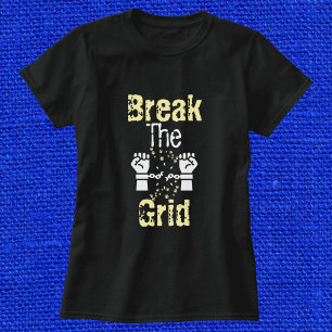 Break The Grid With Cat Paw Personalized Black T-Shirt