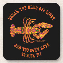 Break the Head Crawfish Cork Coaster