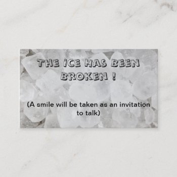 Break The Ice Dating Business Card by sponner at Zazzle