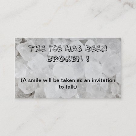 Break The Ice Dating Business Card