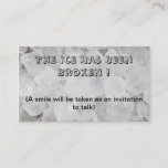 Break The Ice Dating Business Card at Zazzle