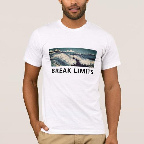 BREAK THE LIMITS DARK BIG WAVES GRAPHIC  T_Shirt