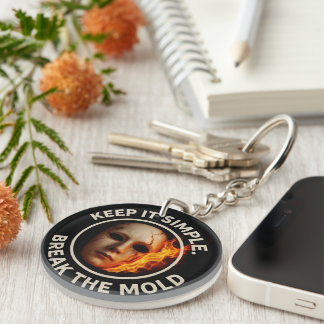 “Break the Mold: Ignite Your True Self” Keychain