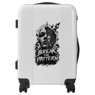 Break The Pattern - Cyberpunk Statue Graphic Suitc Luggage