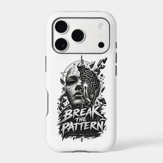Break The Pattern Monochrome Graphic Phone Case | 