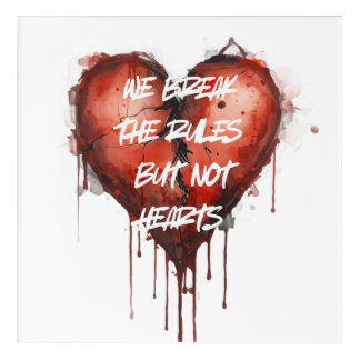 Break the rules acrylic print